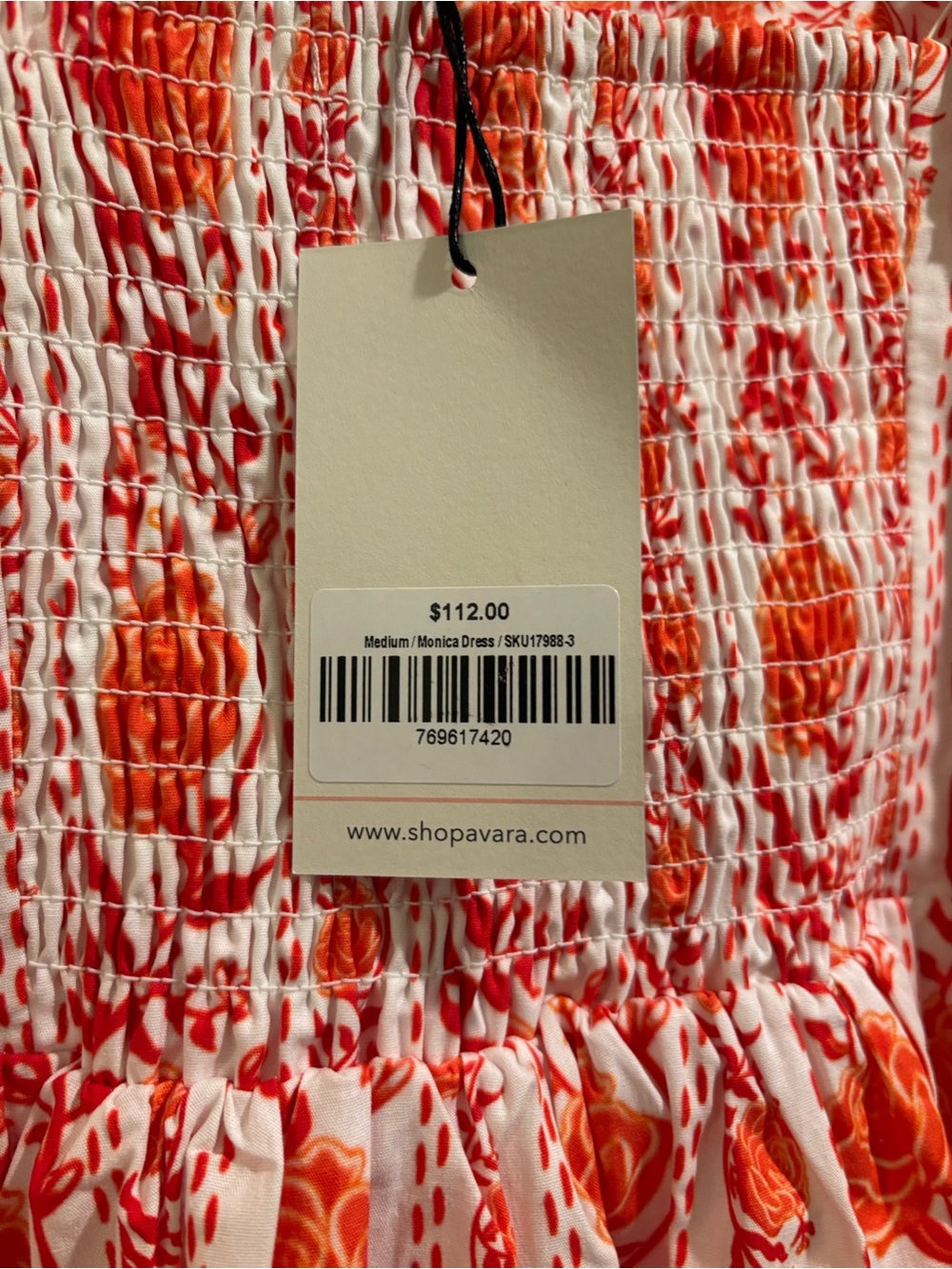 Women's Orange Floral Maxi Dress with Tie Straps - Picture 4 of 5
